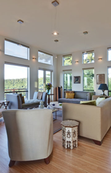 Loungy Living Room with a Family Enjoying Living